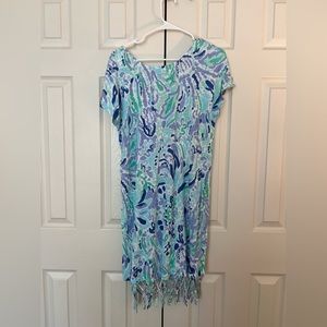 Lilly Pulitzer fringe swim cover up